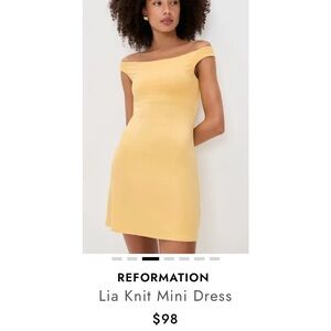 Reformation Lia Mini Dress in Yellow